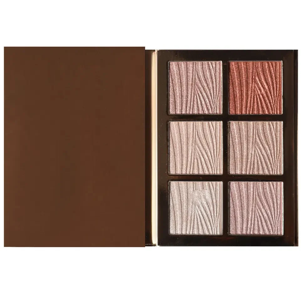 Makeup Private Label 6 Color Vegan Pressed Powder Waterproof Highlighter Palette for Cosmetics Custom Your Logo