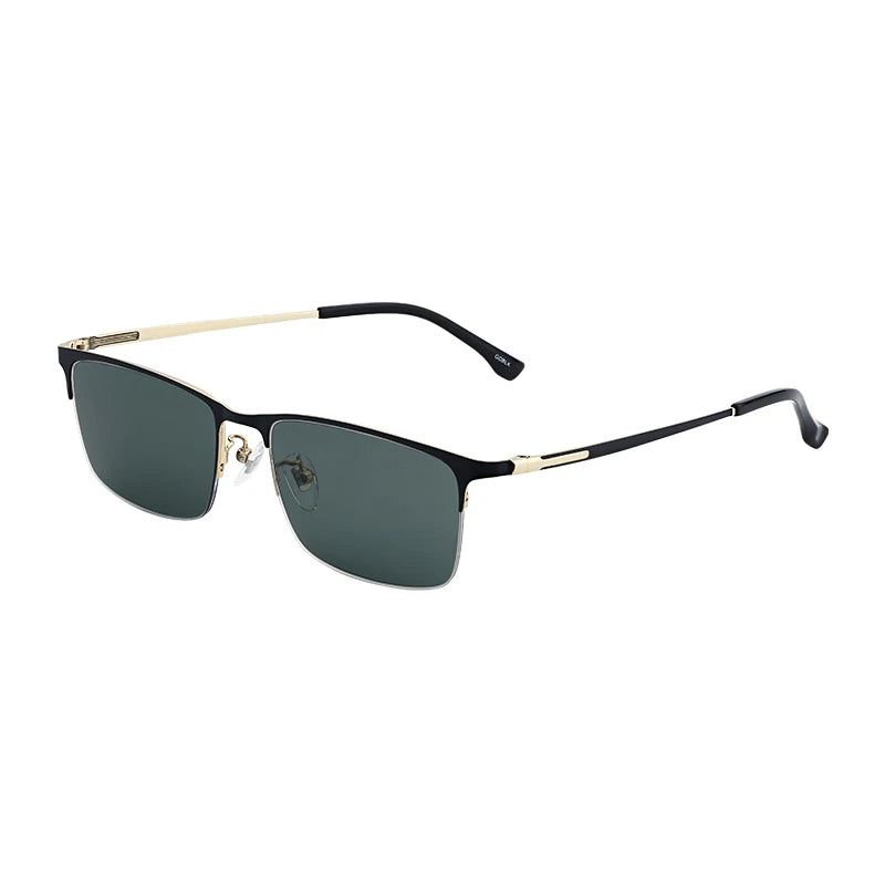 New Retro Vintage Square UV400 Titanium Polarized Sunglasses with Gold Frame for Unisex