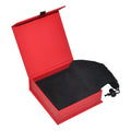 Luxury Gift Necklace Bracelet Jewel Packaging Book Shape Jewellery Set Boxes Red Flip Top Magnetic Jewelry Box With Pouch