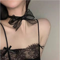 Retro Red Black Lace Choker Necklace for Women Harajuku Gothic Dark Girl Bow Sweet Collar Necklace Party Female Jewelry