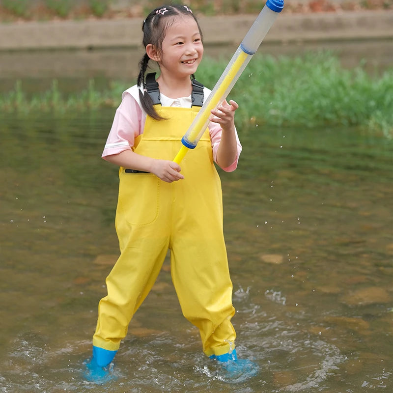 GUYISA Dynamic Waterproof Rain Boots Yellow for Children Versatile Use in Winter Summer Autumn