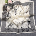 100% Silk Satin Scarves Printing Designer Foulard Square Custom Silk Scarf with Logo