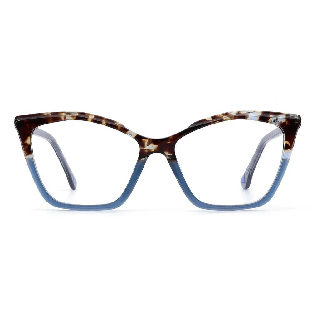Dropshipping Fashion Latest Luxury Leopard Acetate Eye Glasses Eyeglasses Optical Glasses Frames for Women