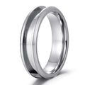 Cheap Wholesale Classic 1 Channel Titanium Ring Blanks for Inlay 6MM