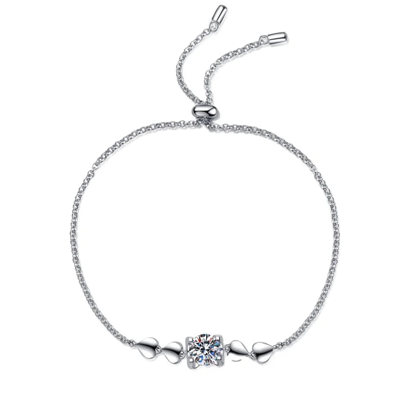 Wholesale Fashion Jewelry 1Carat Moissanite Bracelet Romantic Loving 925 Sterling Silver Moissanite Bracelet for Women