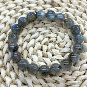 Natural Crystal Bangles Labradorite Bracelet Healing Stones Crystal Beads Grey Moonstone Bracelet for Semiprecious Stone Crafts