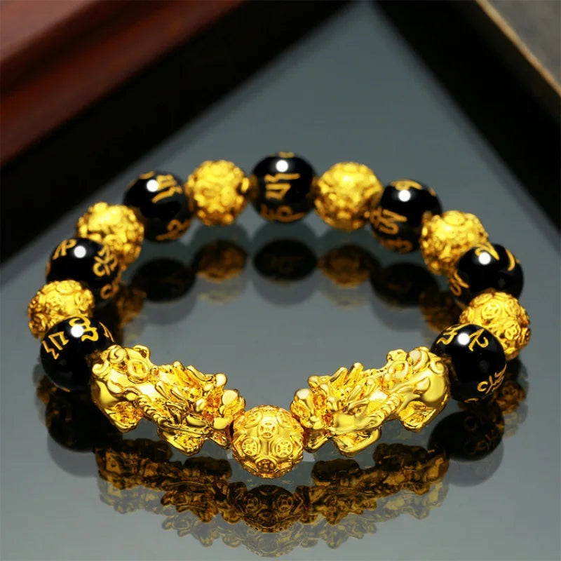 Trendy Wealth Pixiu Lucky Bracelet Glass Beads Beaded Animal Amulet Women's Bracelet