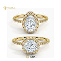 Hot Selling Gold Plated 925 Sterling Silver Oval Radiant Asscher Mossanite Women's Engagement Wedding Moissanite Ring