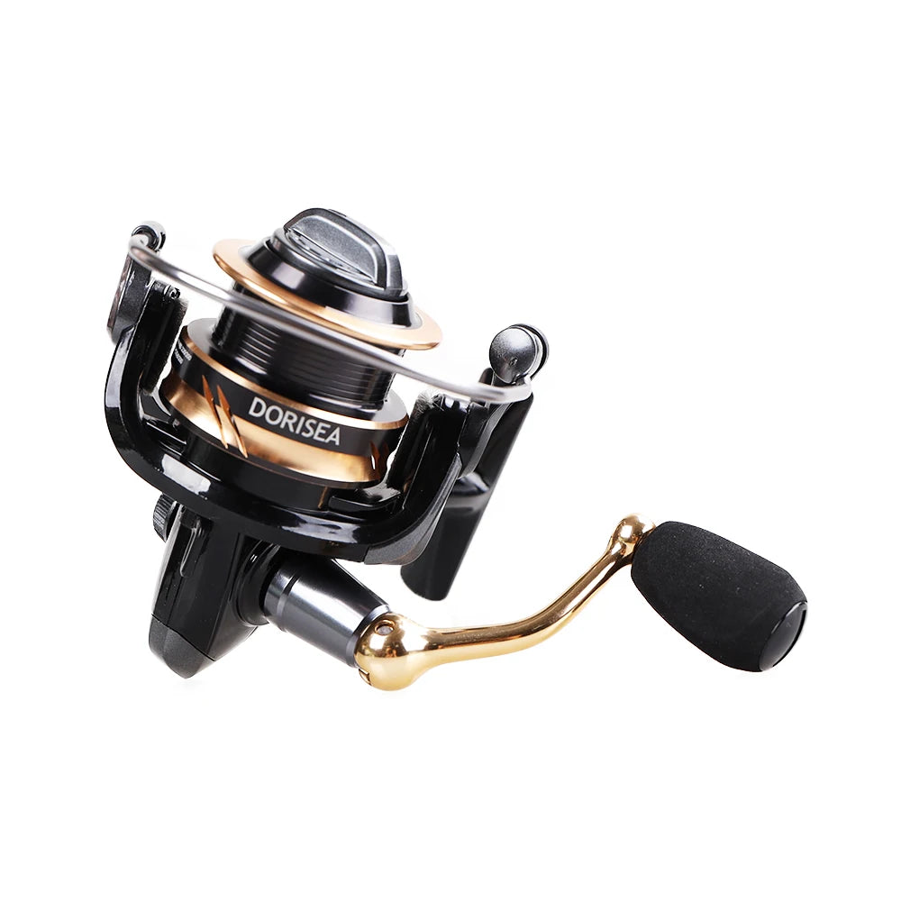 DORISEA 8KG Max Drag 8BB 2000-5000 Spin Stream Shallow Cup Reel Long Shot CNC Metallic Wheel for River Lake Fishing
