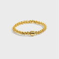 Creative Design 18K Gold Plated S925 Sterling Silver Cauliflower Chain Ring for Women