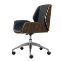 PU Leather Swivel Office Chairs Adjustable Height Home Office Low Price Bentwood Contemporary Design Aluminum Alloy Base Nylon