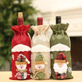 Onemax  Burlap Wine Bags Christmas Wine Gift Bags for Bottles Gifts Christmas Wine Bottle Bags with Drawstring