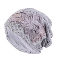 High Quality Sequined Flower Mesh Baggy Turban Hat Chemo Turban Cap  TTM-23