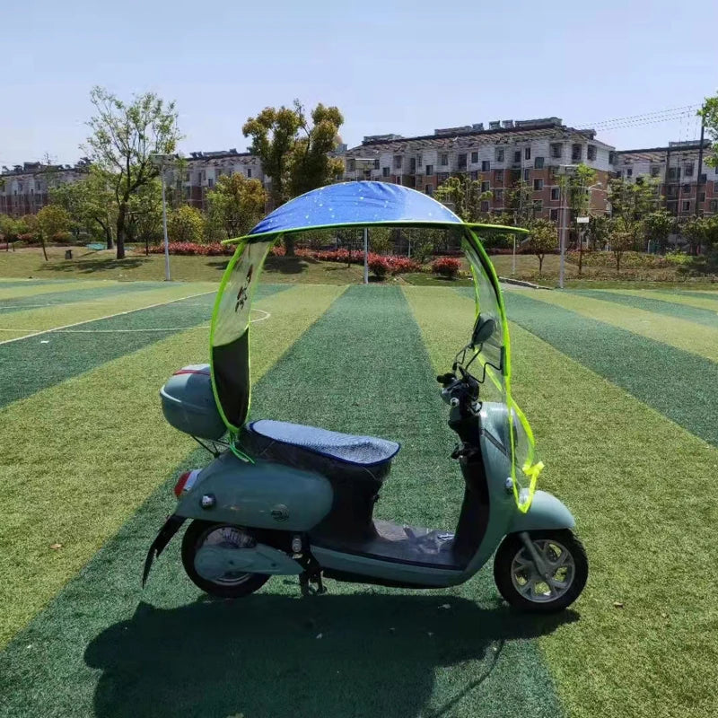 Outdoor Electric Bike Scooter Umbrella-Durable Windproof Sunshade Easy Manual Opening Minimalist Design Promotional Use