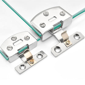 Frameless Glass Accessories Without Holes Stainless Steel Glass Hinge Fasteners