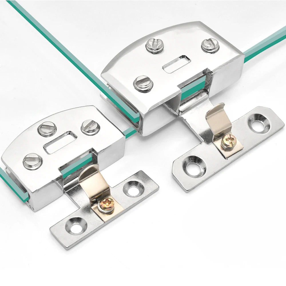 Frameless Glass Accessories Without Holes Stainless Steel Glass Hinge Fasteners