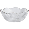 Wholesale Creative household gold rim simple vegetable glass Dinnerware glass fruit bowl