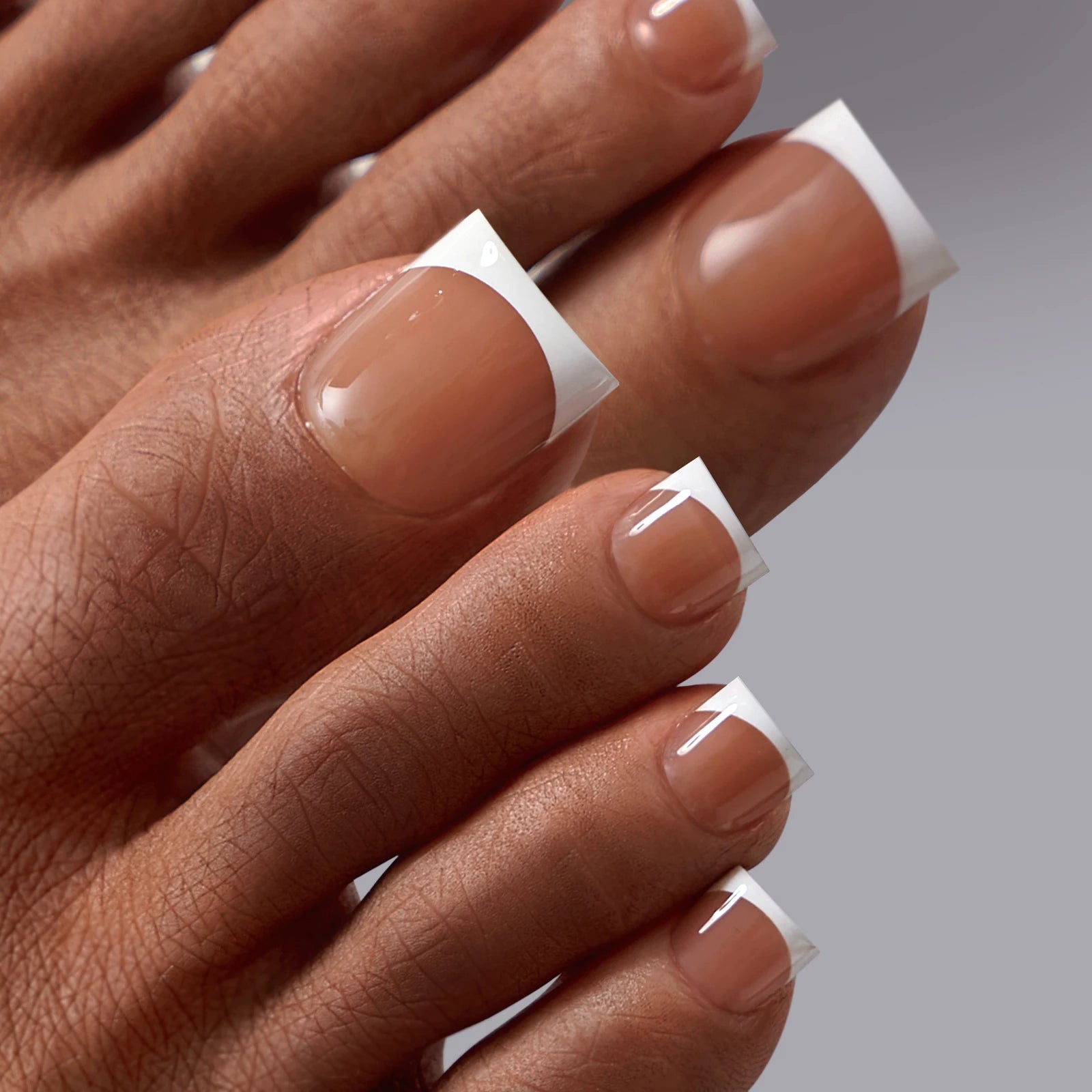 BTArtbox Fake False Toe Nails Set Wholesale Square Soft Gel Foot Nails Toenails 30pcs French Tip Press on Toe Nails Kit En Gel