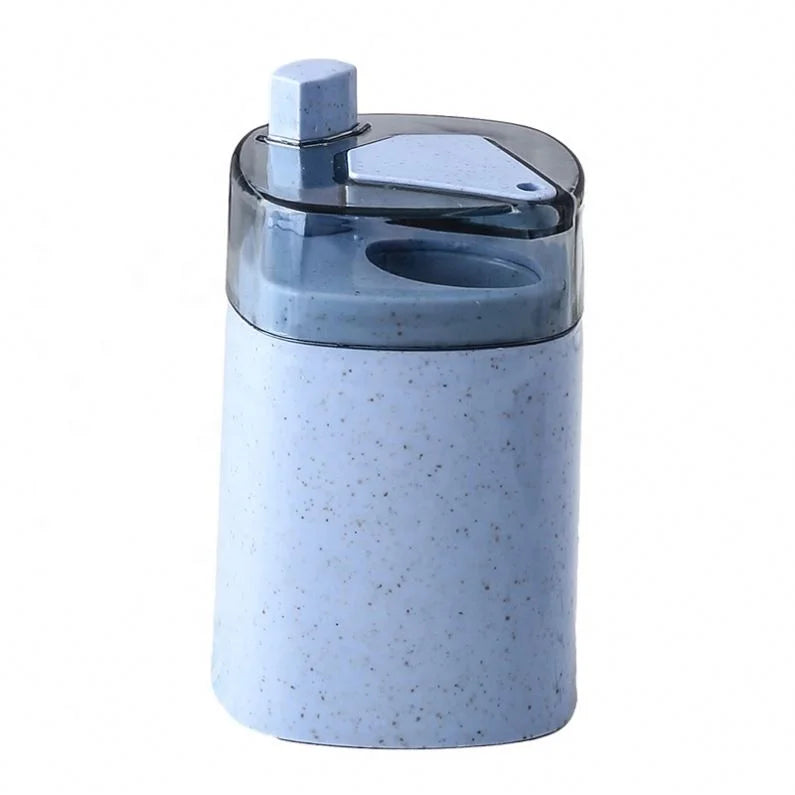 Toothpick Dispenser Storage Box Kitchen Organizer Automatic Toothpick Box Wheat Straw Toothpick Holder Container Portable Pop up