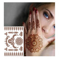 Stock Ready to Ship Waterproof Arabic Style Fake Henna Sticker  Metallic Gold Henna Temporary Tattoos