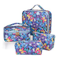 4pc Suit Wholesale Promotion Digital Printing Inner Finishing butterfly Design Multifunctional Toiletery Bag Cosmetic for Gift