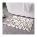 Modern Moroccan Geometric Machine Washable Soft Microfiber Bathroom Rugs Mats for Farmhouse Tub Shower