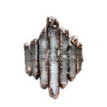 Fashion Brass Alloy Irregular Rock Wrapped Vintage Ring Oil Dripping Rings Jewelry for Women
