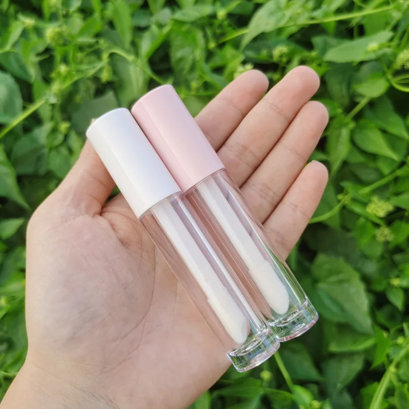 5ml Private Label Clear Empty Lip Gloss Tube With Big Brush