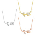 OAHLAN Fashion Jewelry Necklaces 18k Gold Plated Flower Shape S925 Sterling Silver Pendant Necklace for Women Girl Birthday Gift