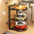 Kitchen Cabinet Pantry Pot Lid Holder Height Adjustable Pan & Pot Rack Organizer Kitchen Accessories