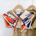 Fashion Soft Printed Front Tie Detachable Embroidery Strip Women Female Fake Shirt Collar Scarf Shawl Dickie