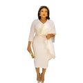 Direct Selling White Dress for Women Rhinestone African Bazin Dress Trim Fit Elegant African Dresses