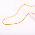Olivia in Stock 1.5mm Snake Chain Gold Stainless Steel Flexible Round Snake Chain Necklace for Men Women Wholesale Jewelry