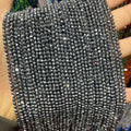 Wholesale Small Faceted Terahertz Beads Loose Natural Terahertz Rondelle Gemstone Beads for Jewelry Making