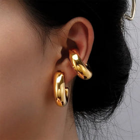 Hot Selling Fashion Plated C-shaped Ear Bone Clip High-end Earrings No Ear Holes Cuff Earring Jewelry