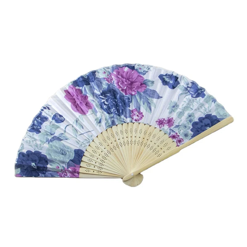 Personal Folding Cloth Hollow Bamboo Bone Hand Fans for Wedding Handfan Custom Bone