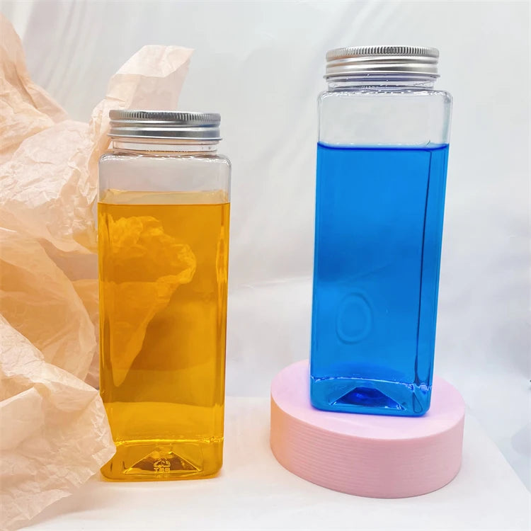 500ml PP Beverage square Milk Water Coffee Plastic Drinking Juice Bottles