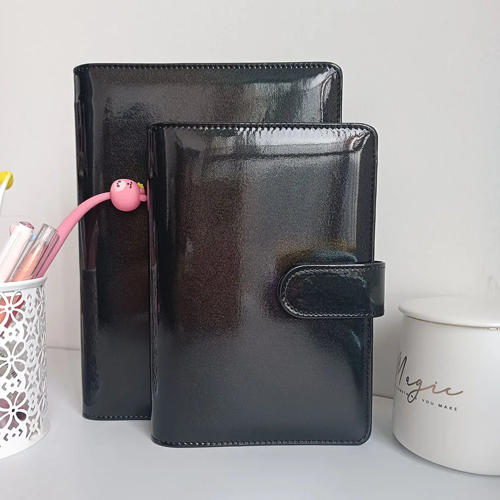 Wholesale Custom Personalized Glitter PU Leather A5 A6 Planner Cover 6 Rings Money Pocket Budget Binder for Saving Challenge