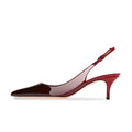 Fashion Women Kitten High Heels Jelly Shoes Summer Popular Plus Size Ladies Slingbacks Sandals
