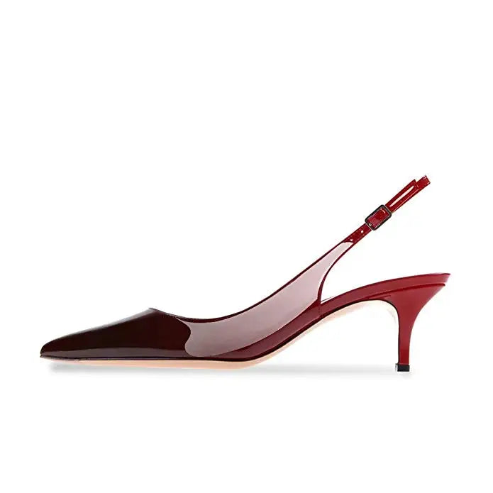 Fashion Women Kitten High Heels Jelly Shoes Summer Popular Plus Size Ladies Slingbacks Sandals