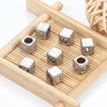 Hot Sales square Beads Big Hole Beads Loose Spacer CCB Letter Beads DIY Bracelet Necklace for Jewelry Making