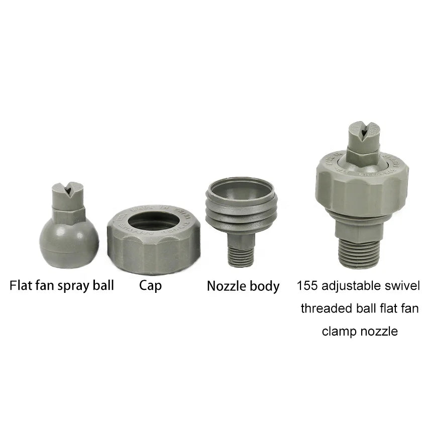 155 Series Plastic Adjustable Swivel Ball Joint Fittings Pipe Clamp Spray Jet Nozzle
