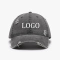 Free Sample Washed Denim Baseball Cap Outdoor Sports Snapback Cap Unisex Custom Baseball Cap