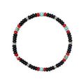 Fashion Black Agate Beaded Bracelet with Stainless Steel Beads Stretch Bracelet Jewelry Couple Gift