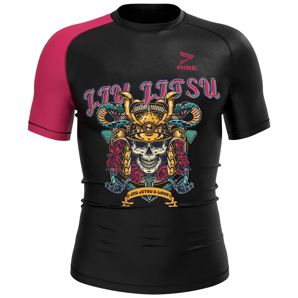 No Gi Stylish & Durable Compression Shirt Rash Guard Quick Dry Moisture Wicking for Combat and Water Sports