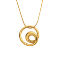 Waterproof Jewelry 18K Gold Plated Women Fashion Jewelry Necklaces Stainless Steel Vortex Snake Chain Pendant Necklace