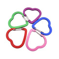 4.5cm Mini Heart Shaped Wire Gate Carabiner Keychain Decorative Key Ring Accessory As Daily Use Bag Hook Colorful Karabiner Clip