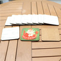 HUASHENG Country Style Square Wood Glossy White 90mm Eco-Friendly Cork Backed Sublimation MDF Coaster for Home Decor