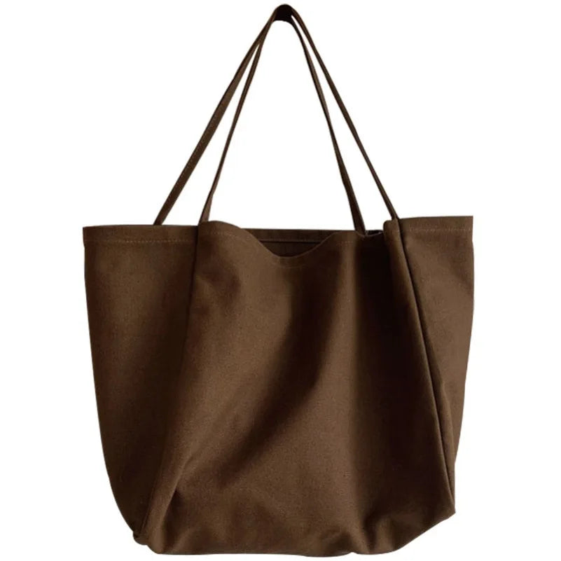2024  Large Capacity Japanese Fashion INS Canvas Bag One-shoulder  Carrying Custom logo Shopping Bag  Cross-body Bag