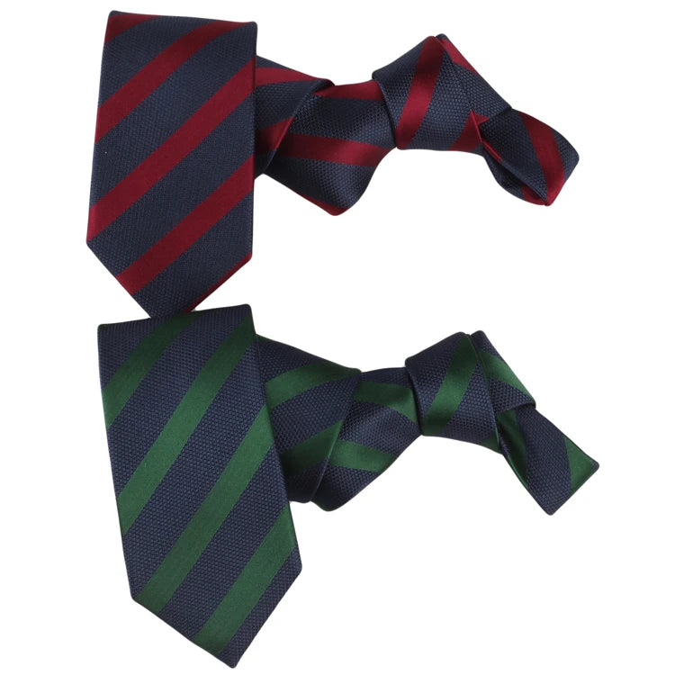 Suit Accessories Luxury Custom Fraternity Stripe Neck Tie Men Blue Silk Custom Logo Manufacture Jacquard Necktie for Mens
